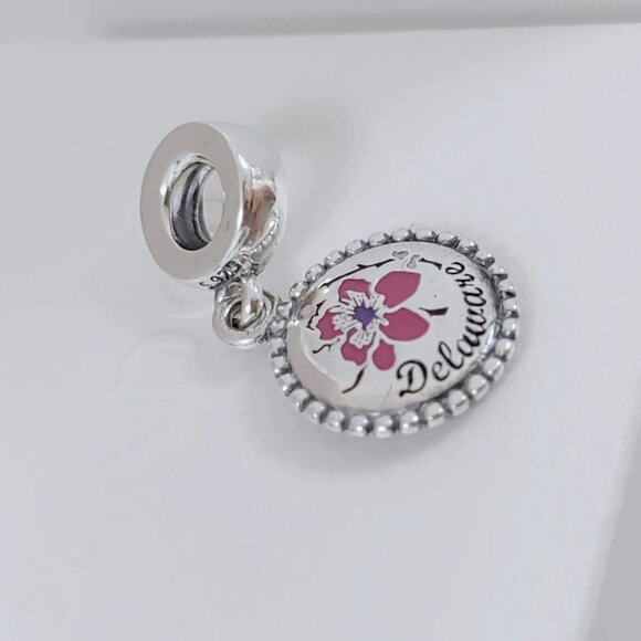 Pandora Delaware State Flower Exclusive Dangle Charm with box - Picture 4 of 6